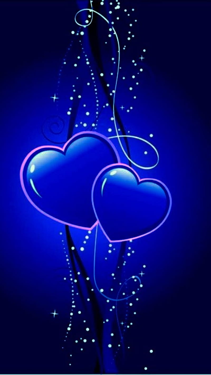 Blue heart, HD phone wallpaper