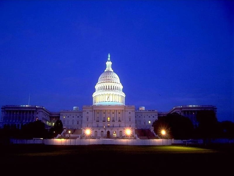The White House At Night, washington dc, washington, dc, the white house, obama, HD wallpaper
