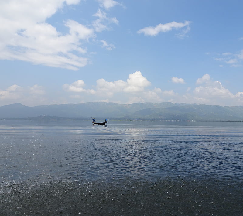 Burma, blue, ciel, inle, lac, sky, water, HD wallpaper