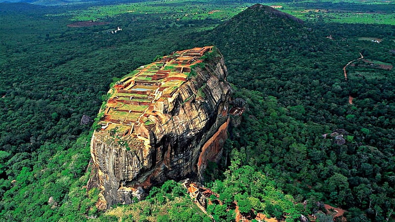 commune atop sigiriya rock in sri lanka, jungle, massive, rock, commune, HD wallpaper