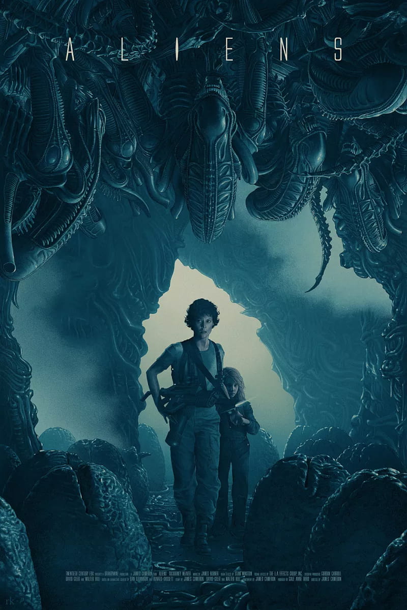 " Alien " Sigourney Weaver Vintage Film de Science-Fiction Affiche 2