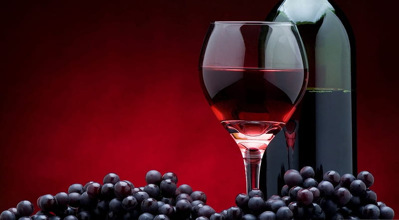 Red still life, grape, still life, red, graphy, fruits, wine, drink, abstract, HD wallpaper