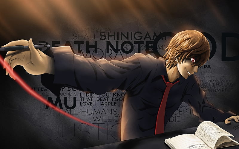 Light Yagami, notebook, L Lawliet, manga, Death Note, HD wallpaper