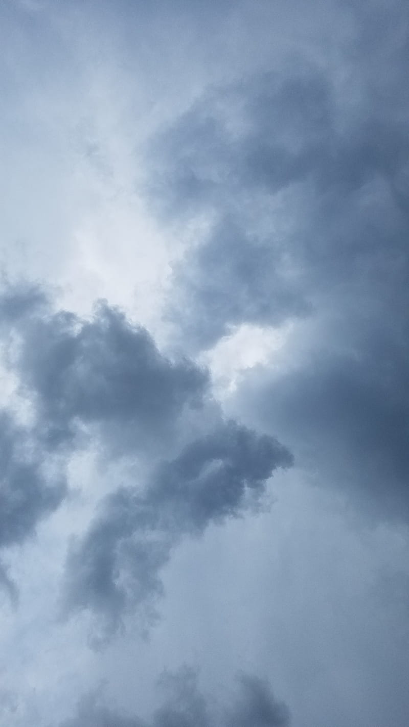 Storm clouds , blue, clouds, evening, gray, hidden sun, rain, sky, storm, HD phone wallpaper