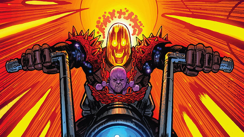 Ghost Rider and Baby Thanos, HD wallpaper
