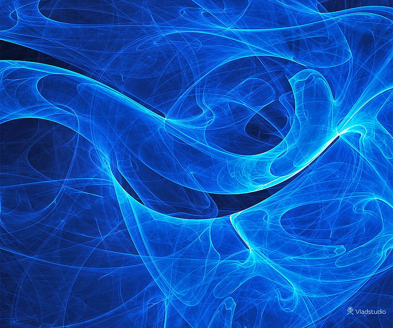 Blue Wall 2, abstract, smoke, HD wallpaper | Peakpx