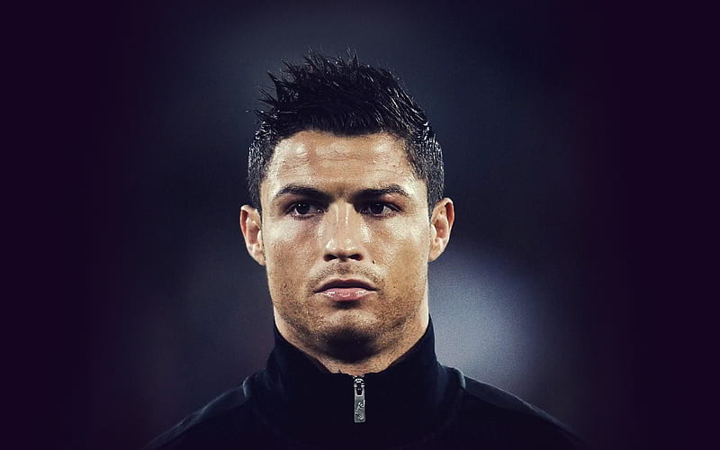 Cristiano Ronaldo, Portuguese football player, CR7 portrait, football star, face, Real Madrid, hoot, Cristiano Ronaldo dos Santos Aveiro, HD wallpaper