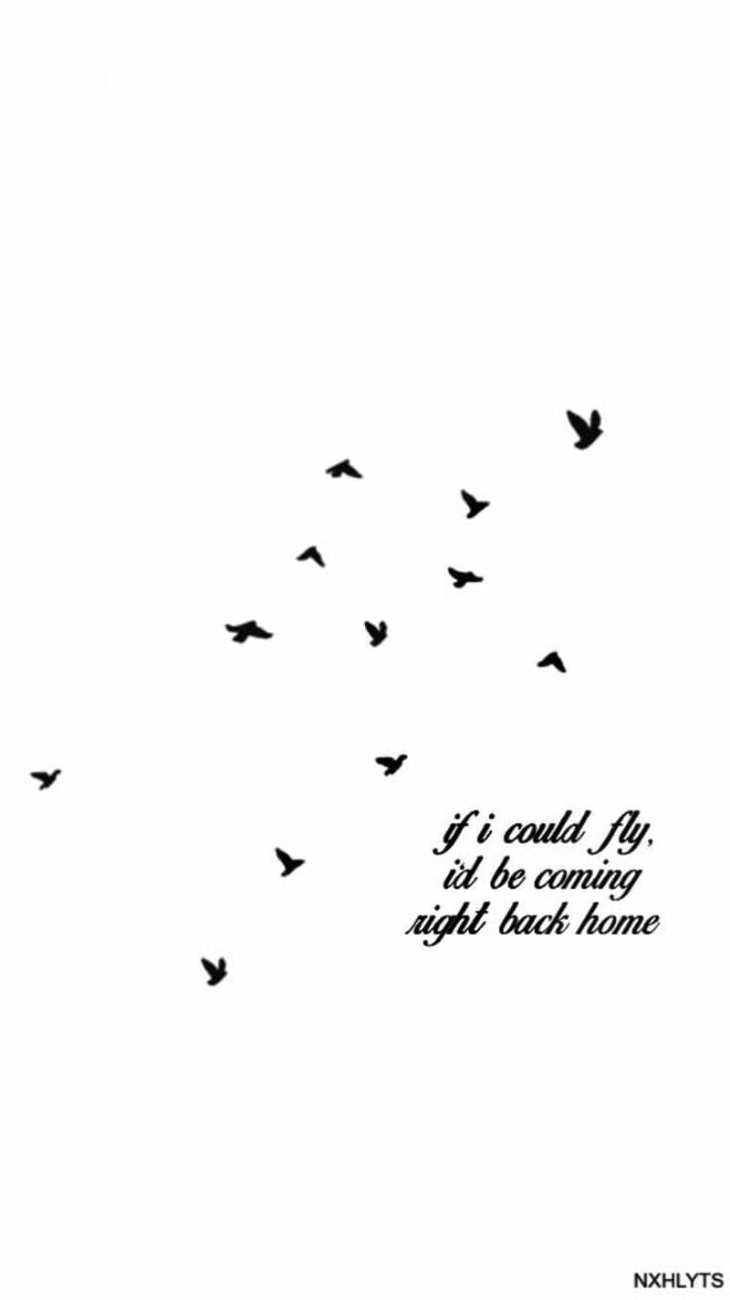 If I could fly, 1d, bird, heart, home, minimal, one d, one direction,  simple, HD phone wallpaper | Peakpx