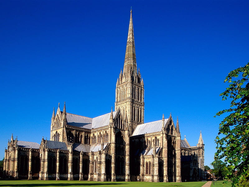 Salisbury Cathedral Wiltshire England, wiltshire, england, religious, church, salisbury cathedral, HD wallpaper
