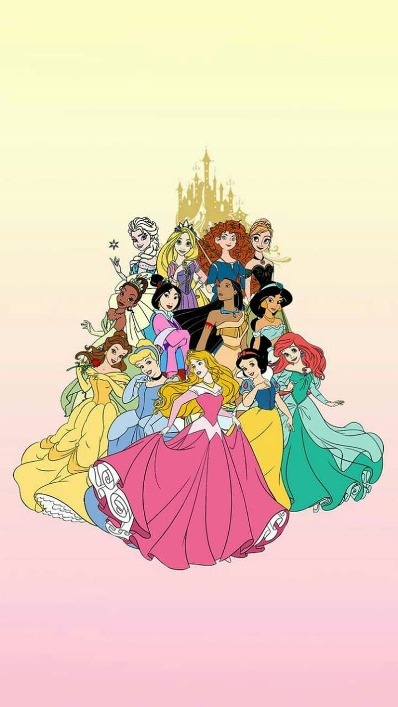 Princesses, ariel, belle, cinderella, disney, frozen, jasmine, mulan, HD  phone wallpaper | Peakpx