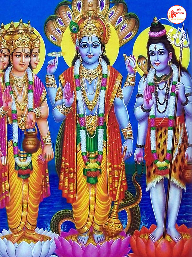 Tri Dev []. on Askganesha, Lord Brahma, HD phone wallpaper