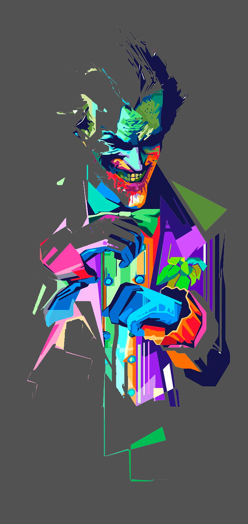 Joker color, neon, HD phone wallpaper