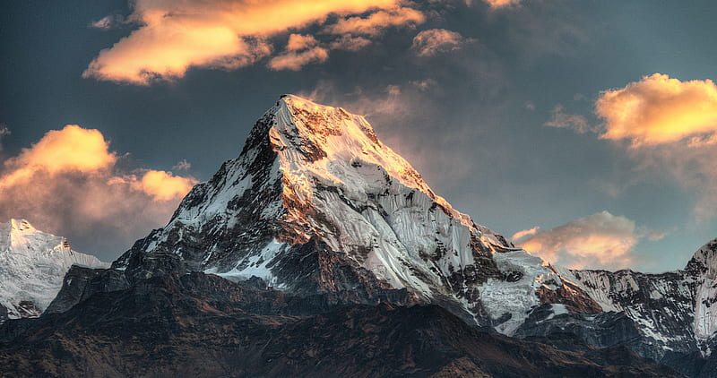 Annapurna Massif Mountain Range Nepal, mountains, nature, nepal, world, HD wallpaper
