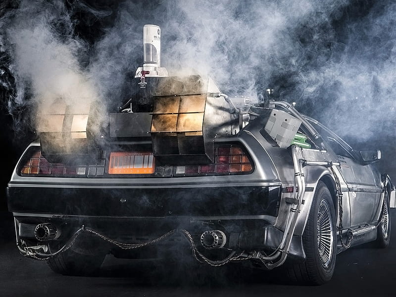 delorean dmc12, dmc12, delorean, future, back, HD wallpaper