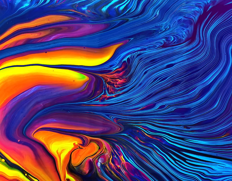 Blue and Orange Abstract Painting, HD wallpaper | Peakpx