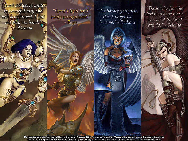 Legendary Angels, warriors, collages, four, angels, HD wallpaper