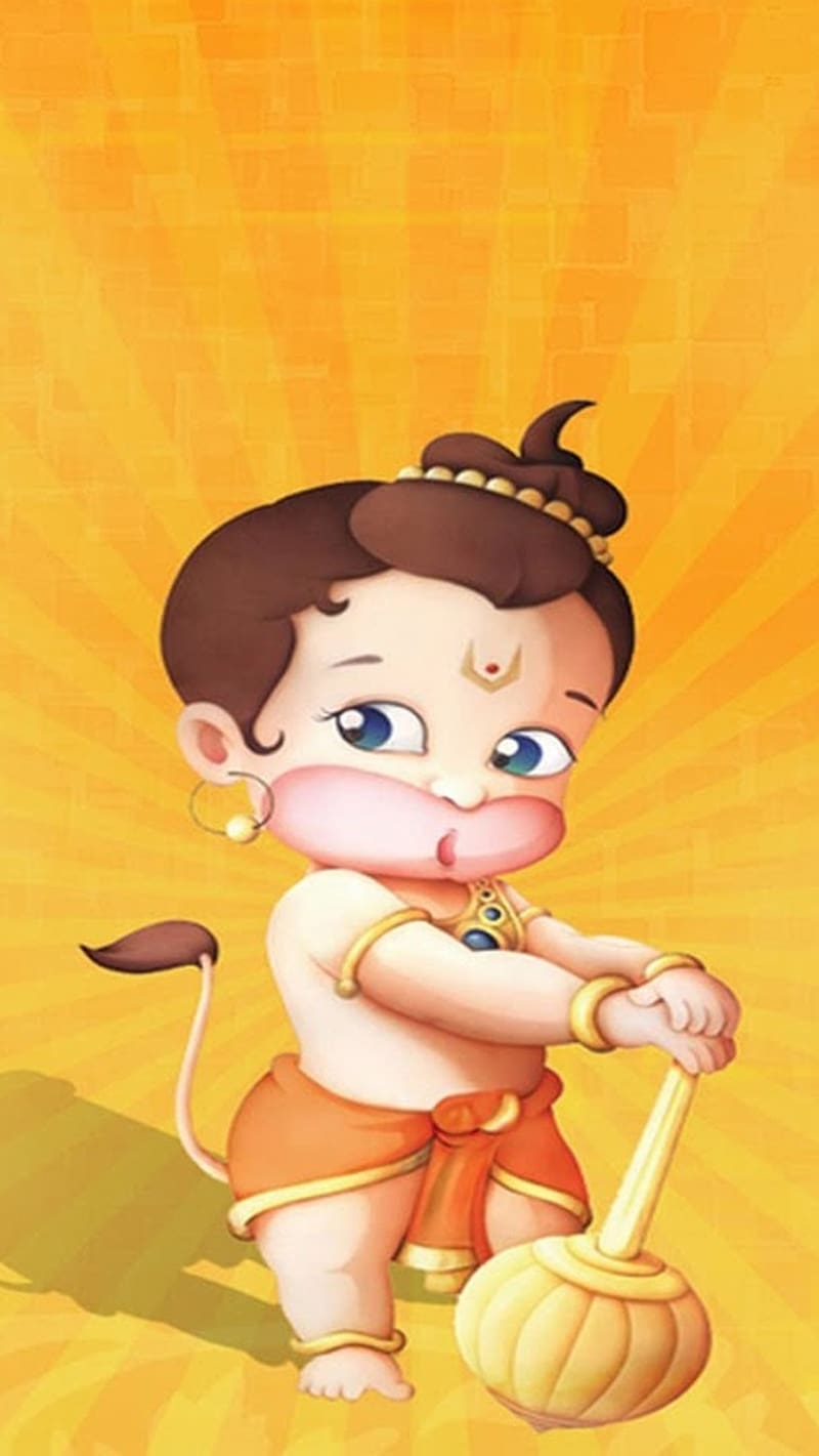 Bal Hanuman Ji, hanuman ji, bal, little hanuman, devotional, HD phone wallpaper