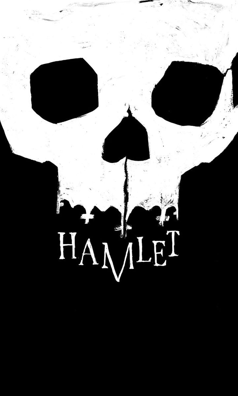 Hamlet skull poster, hamlet, skull, poster, phone, HD phone wallpaper