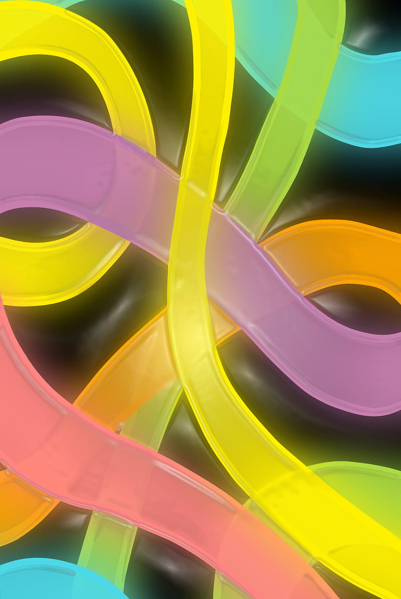 neon swirls, abstract, colorful, swirl, HD phone wallpaper