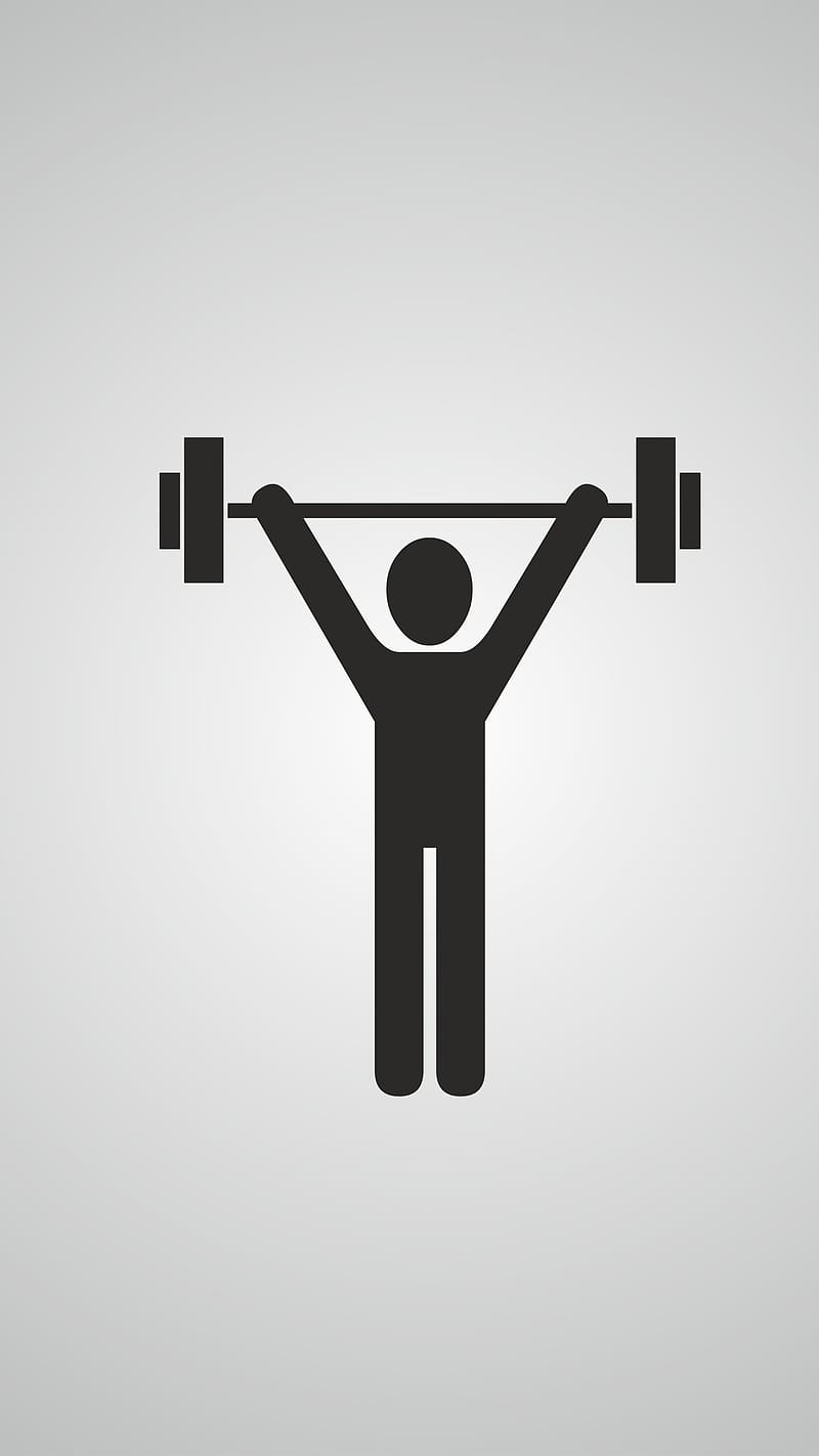 Gym Lifting Barebell, gym, lifting, barebell, heavy weight, workout, logo, HD phone wallpaper