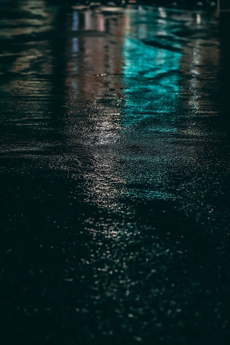 asphalt, wet, dark, blur, HD phone wallpaper