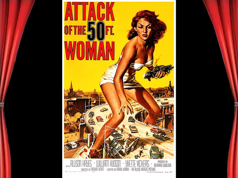 Attack of the 50 Ft Woman02, movie posters, posters, classic movies, Attack of the 50 Ft Woman, HD wallpaper