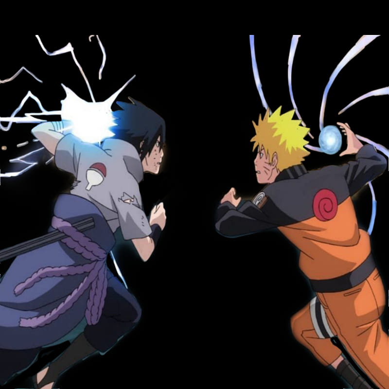 Naruto v sasuke, chidori, rasengan, vs, HD phone wallpaper | Peakpx