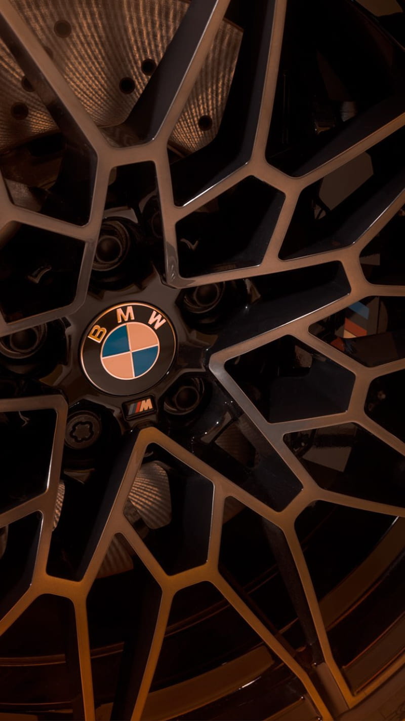 BMW, alloy, black, desenho, logo, monster, rim, tires, tyres, HD phone wallpaper