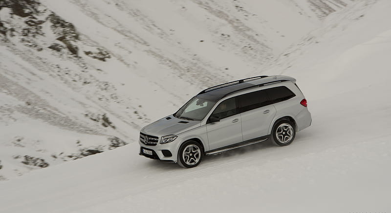 2017 Mercedes-Benz GLS 500 4MATIC AMG Line in Snow - Side , car, HD wallpaper