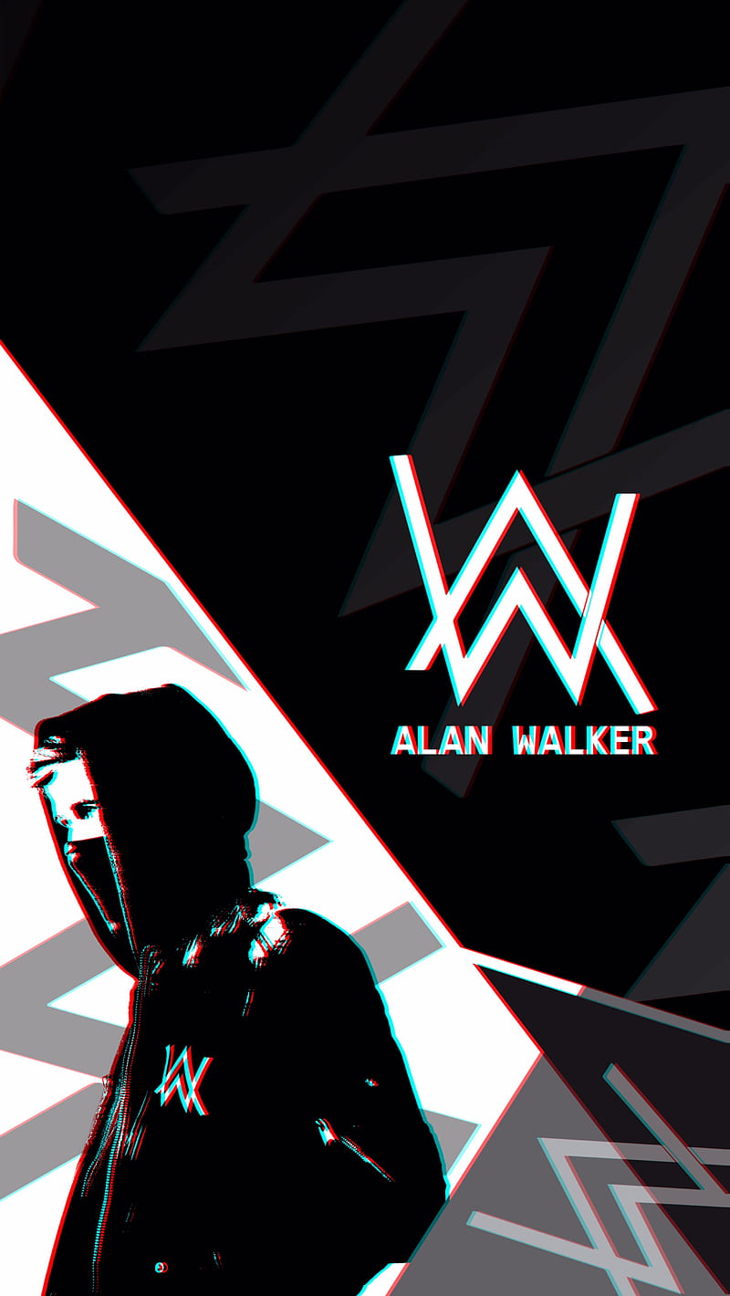 Alan Walker blue logo, superstars, DJ Alan Walker, DJs, blue metal  background, HD wallpaper | Peakpx