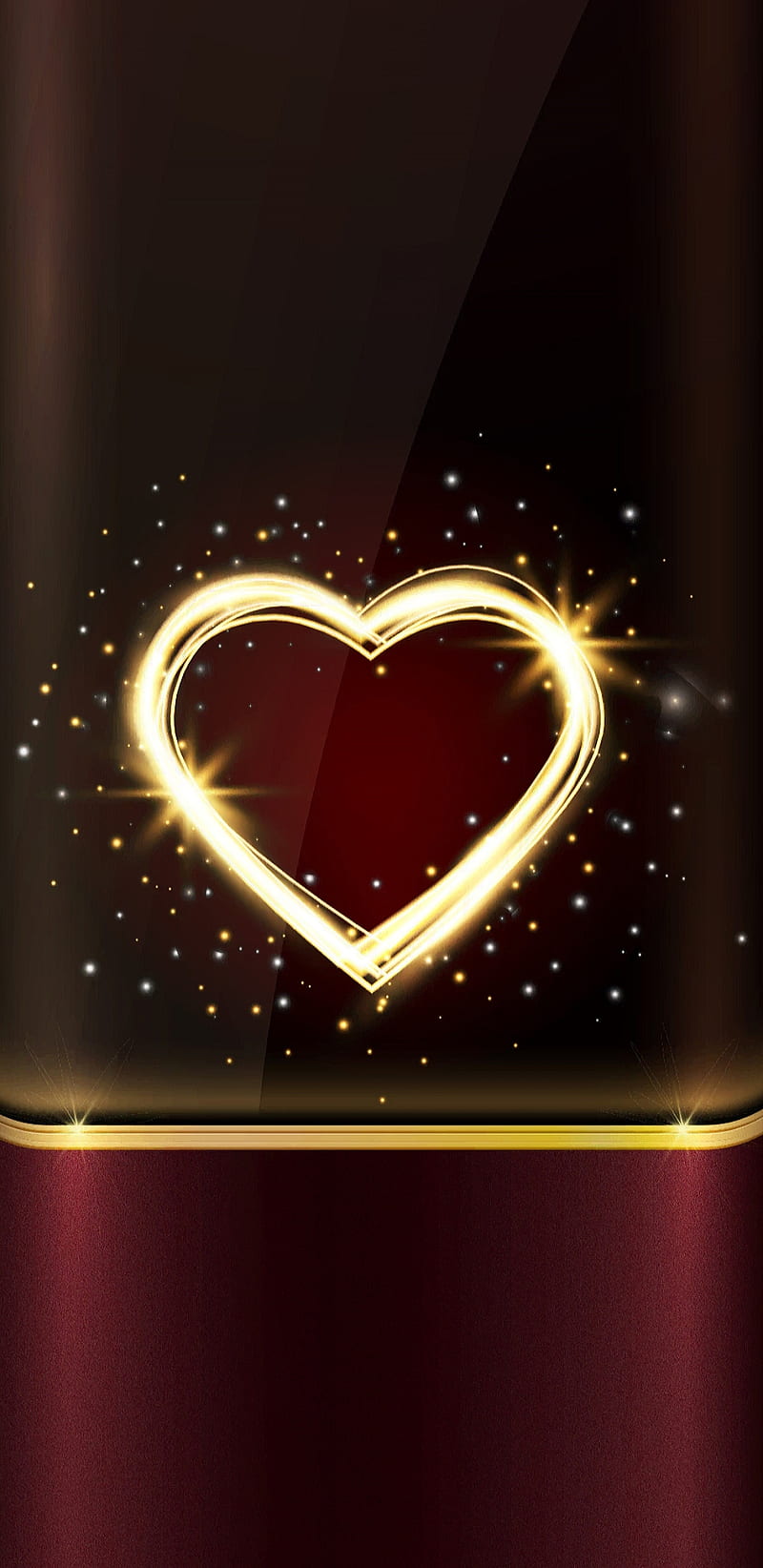 Shiny Heart, glitter, love, gold, bonito, pretty, girly, valentine ...