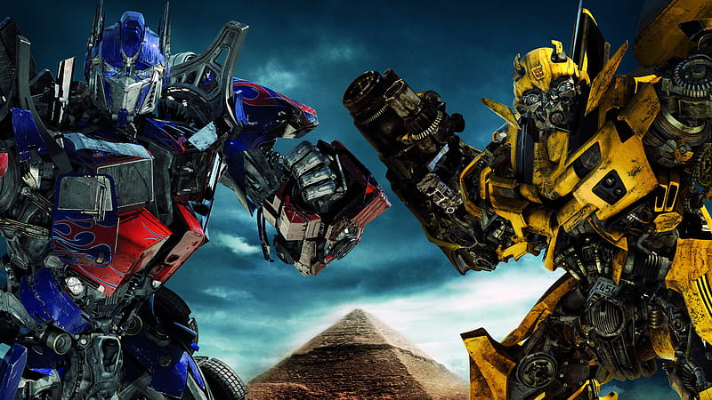 Optimus Prime and Bumble Bee, prime, optimus prime, bumble bee, transformers, sam whit-whickie, HD wallpaper