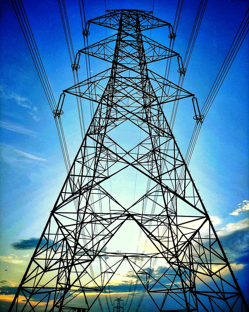 Electric Tower, night mode, timepass click, HD phone wallpaper