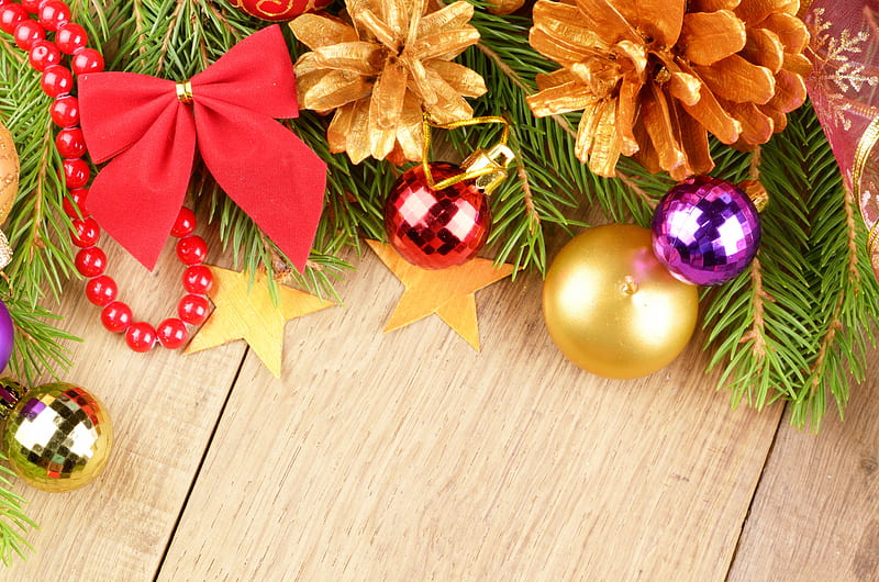 Christmas Decoration, pretty, christmas balls, bonito, magic, bow, xmas, graphy, ball, magic christmas, beauty, wood, stars, lovely, christmas, colors, christmas ball, new year, happy new year, merry christmas, balls, wooden, HD wallpaper