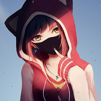 Anime Girl, art, beautiful hot, kiz, ninja, pink, sexy, HD mobile wallpaper
