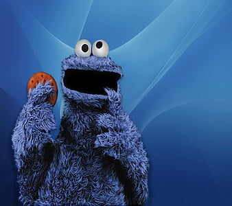 Cookie Monster, monster cartoon, HD wallpaper