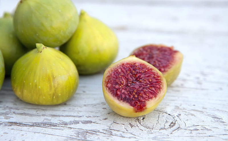Figs, ripe, food, fruits, sweet, fruit, green, macro, fig, HD wallpaper
