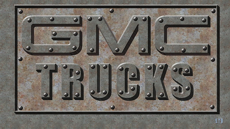 GMC Trucks old steel Wall, General Motors Corperation, GMC , GMC Trucks Logo, GMC Truck Logo, GMC emblem, GMC, GMC Trucks, HD wallpaper