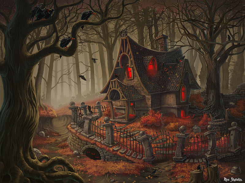 Witch House, digital art, drawings other, HD wallpaper
