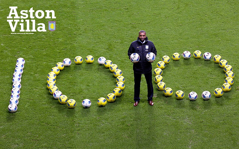Bent celebrates 100-Aston Villa football club, HD wallpaper