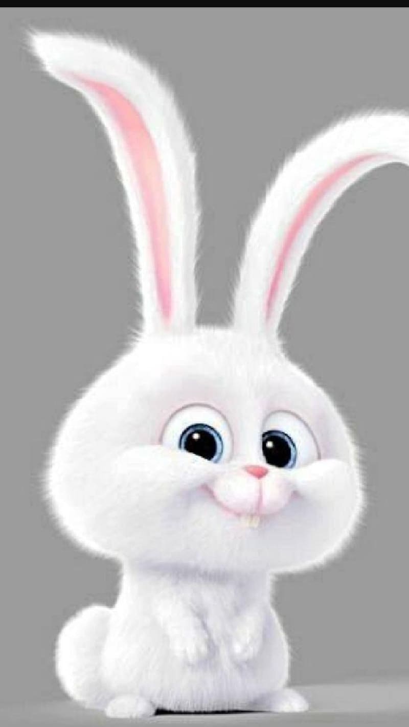 Snowball Rabbit, cutee, snow rabbit, anime, HD phone wallpaper