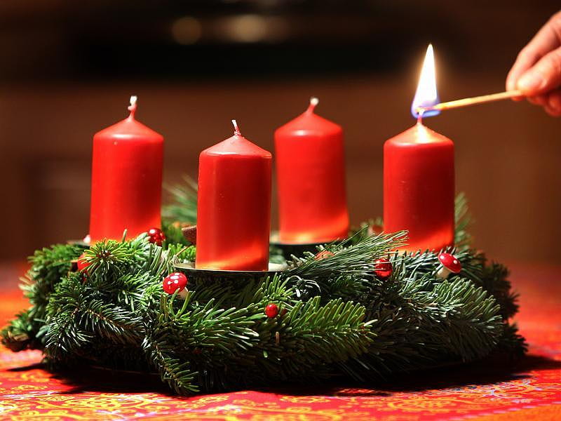 first candle, advent, candle, first, christmas, HD wallpaper