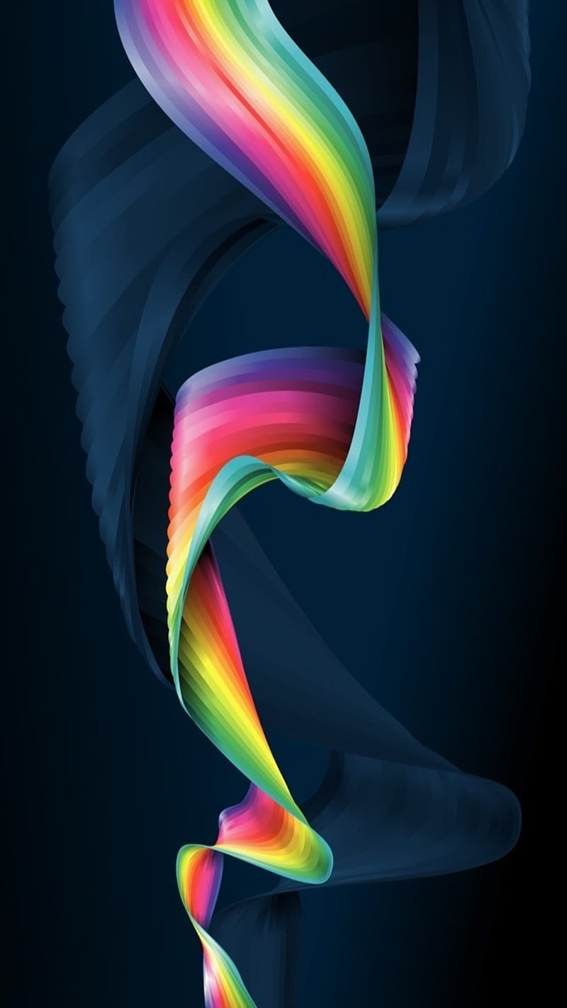 Ribbon Blast, abstract, colorful, HD phone wallpaper