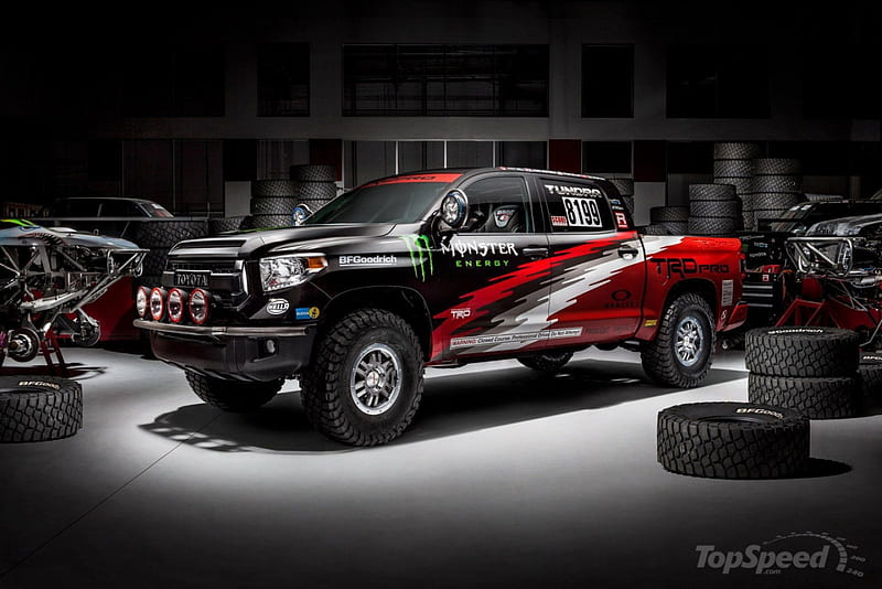2015-Toyota-TRD-Pro-Tundra-Tecate-SCORE-Baja, Black, Red, Baja, Truck, HD wallpaper