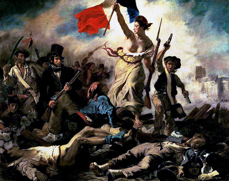 Liberty Leading the People, eugene delacroix, art, delacroix, france, french, french revolution, revolution, eugene, HD wallpaper