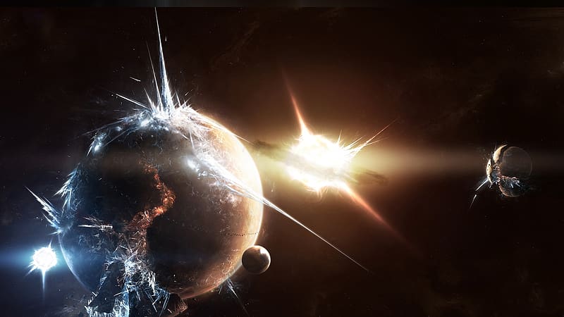 Sun, Space, Planet, Explosion, Sci Fi, HD wallpaper