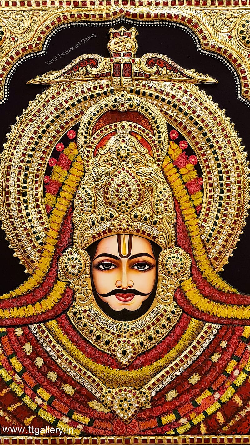 Khatu Shyam Baba, Black Background, lord khatushyamji, god, HD phone wallpaper