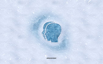 Gemini zodiac sign, winter concepts, snow texture, snow background, Gemini sign, winter art, Gemini, HD wallpaper