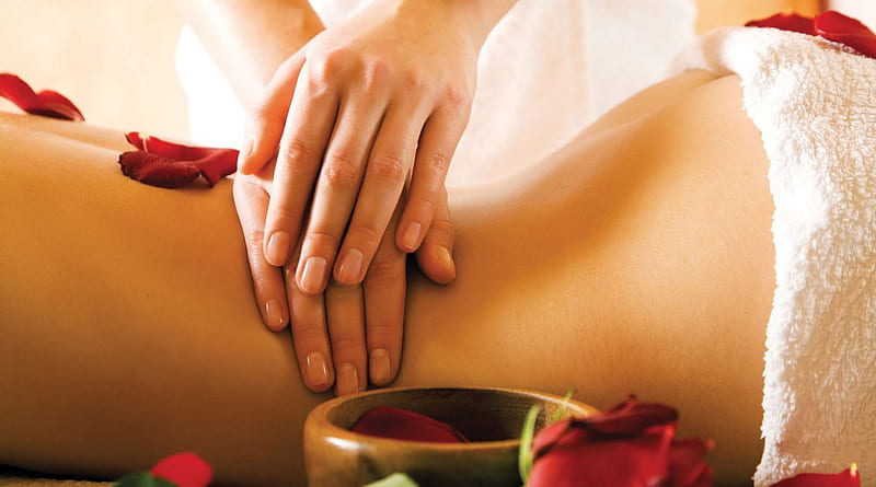 Hand massage, sensual, rose petals, 1920x1080, comfort, HD wallpaper
