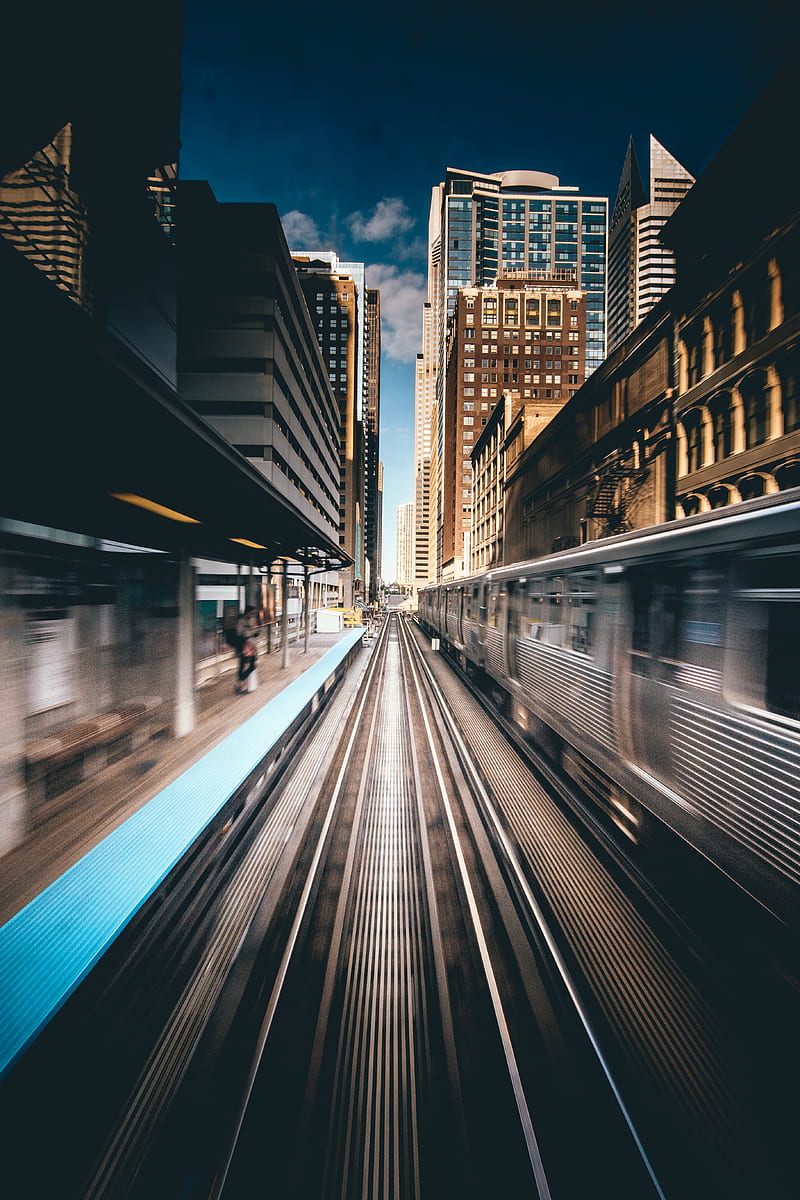 time-lapse graphy of train traveling, HD phone wallpaper